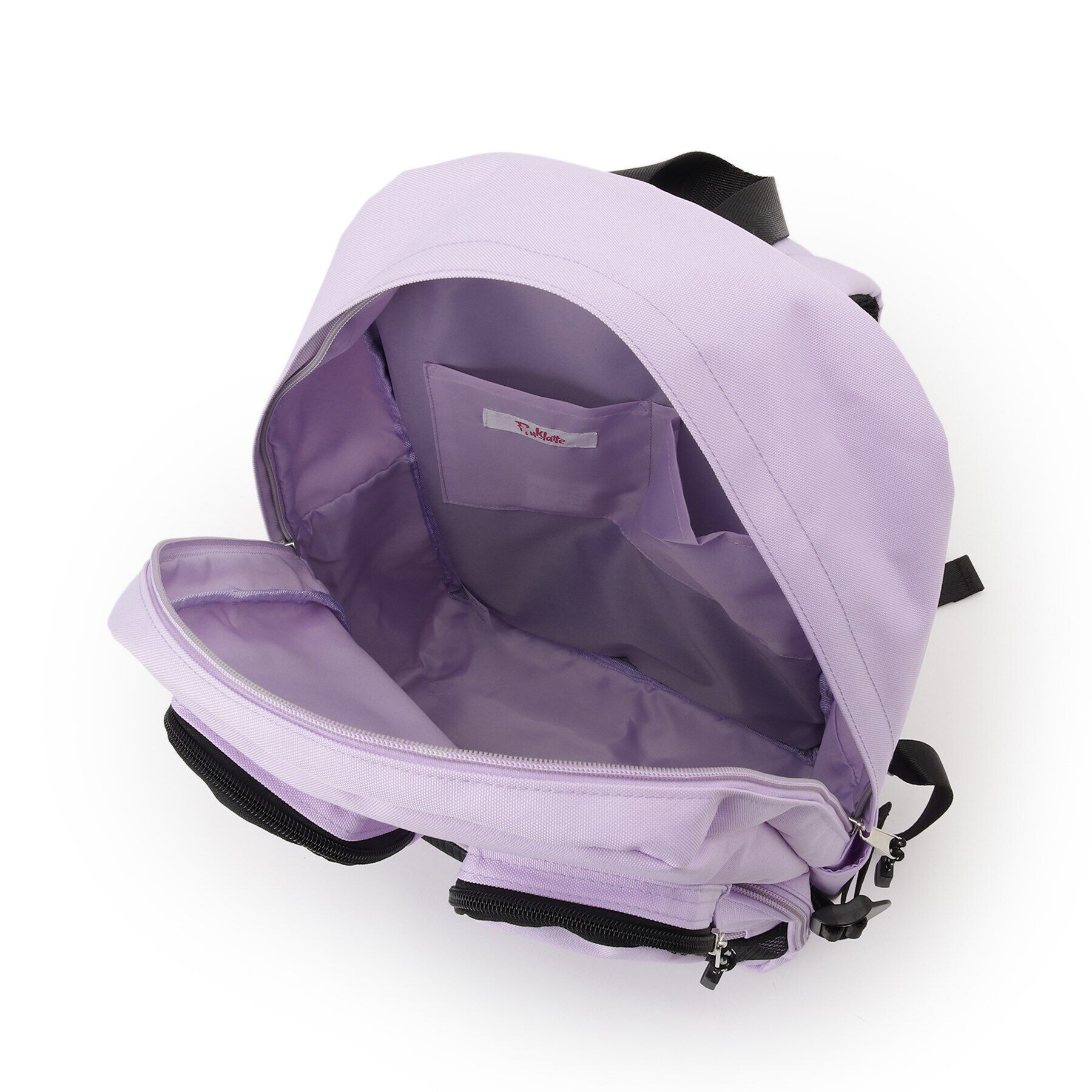 PINK-latte「【本体容量約14L】Wポケットリュック」|リュック|