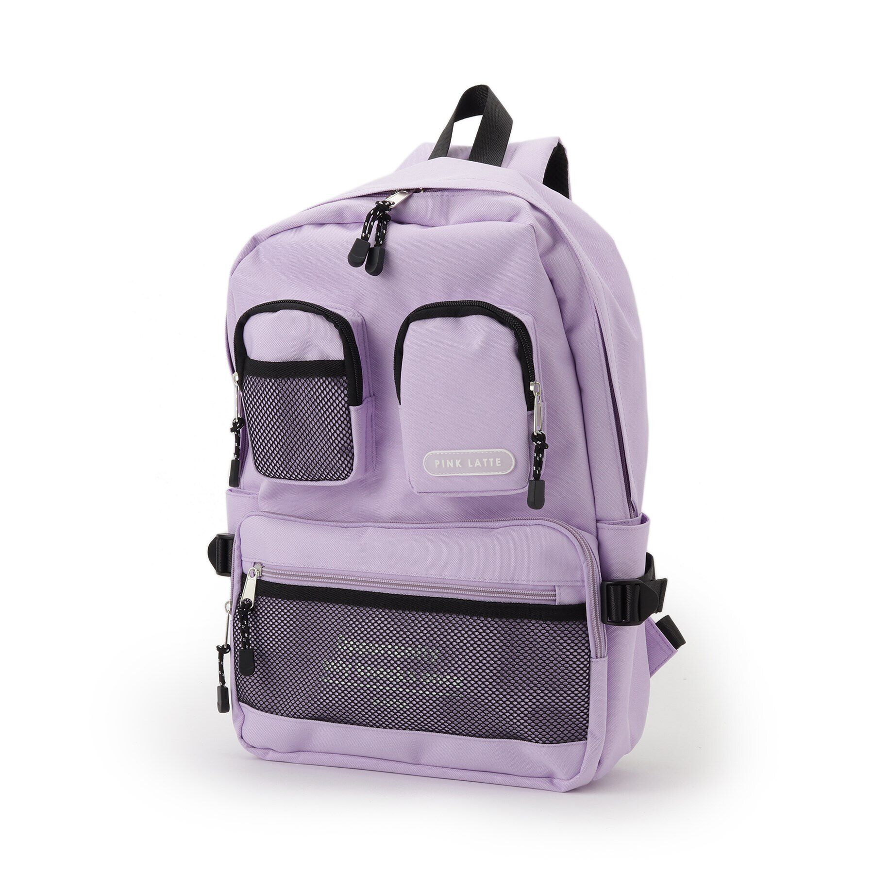 PINK-latte「【本体容量約14L】Wポケットリュック」|リュック|