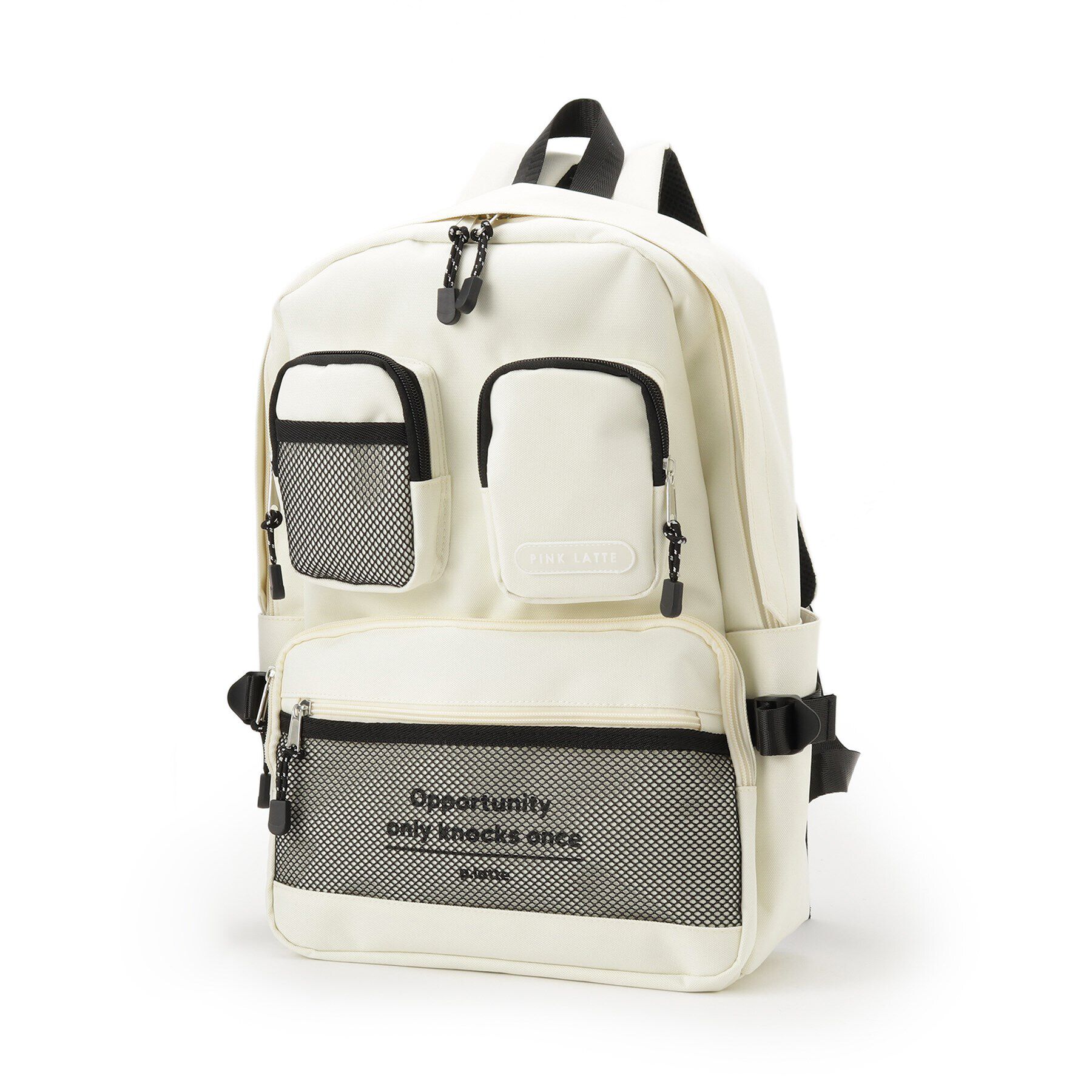 PINK-latte「【本体容量約14L】Wポケットリュック」|リュック|