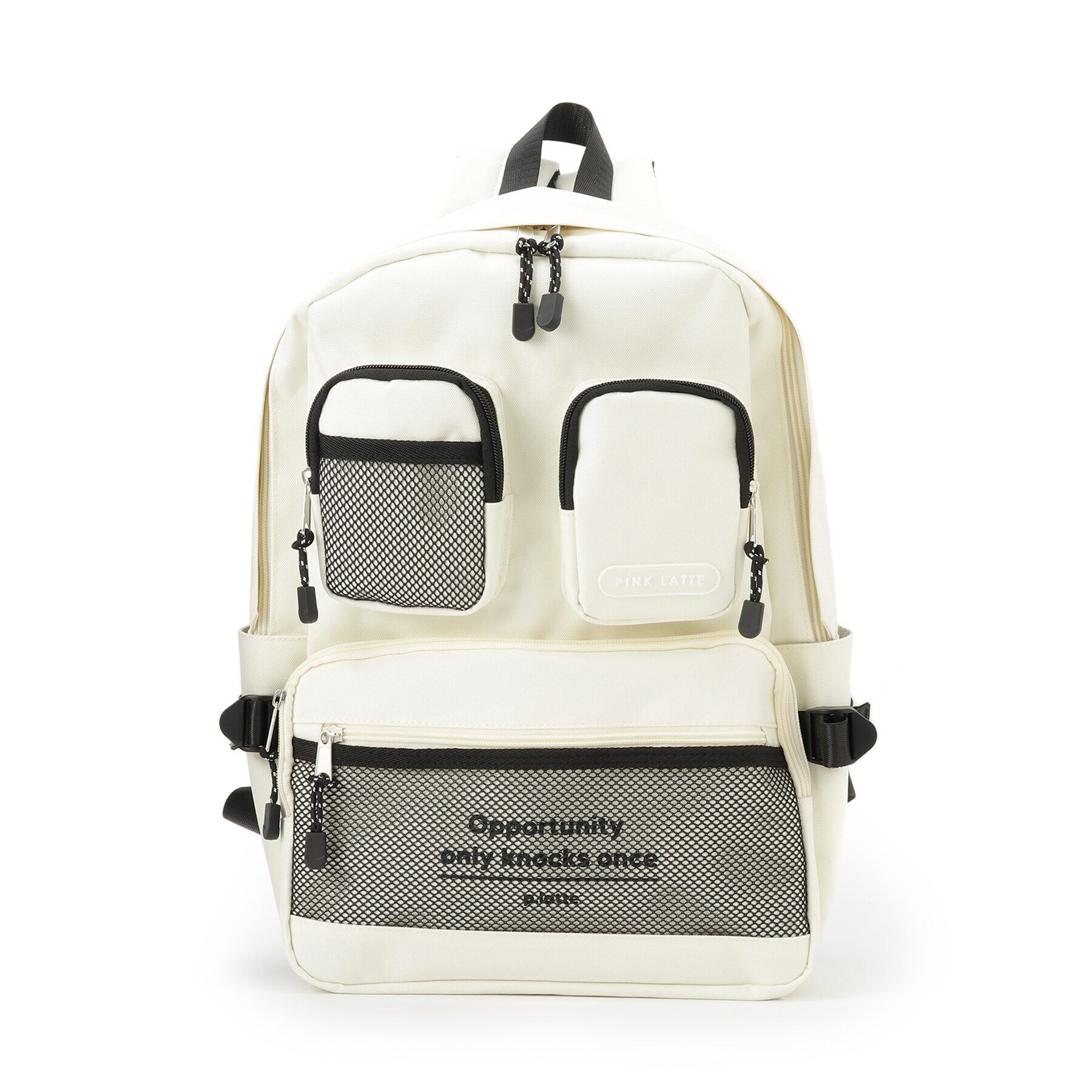 PINK-latte「【本体容量約14L】Wポケットリュック」|リュック|