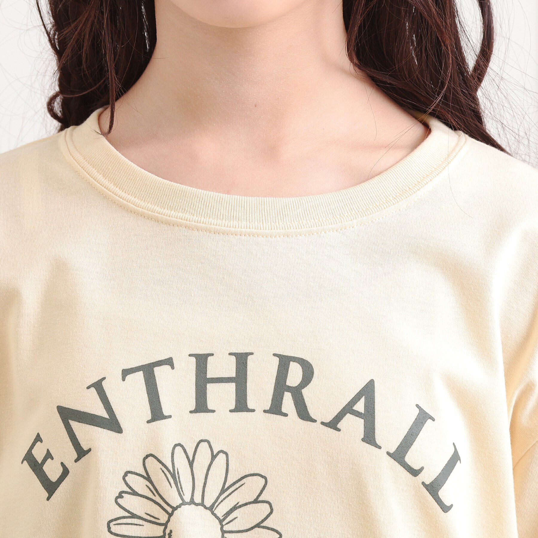 PINK-latte「フラワーモチーフTシャツ」|Tシャツ・カットソー|