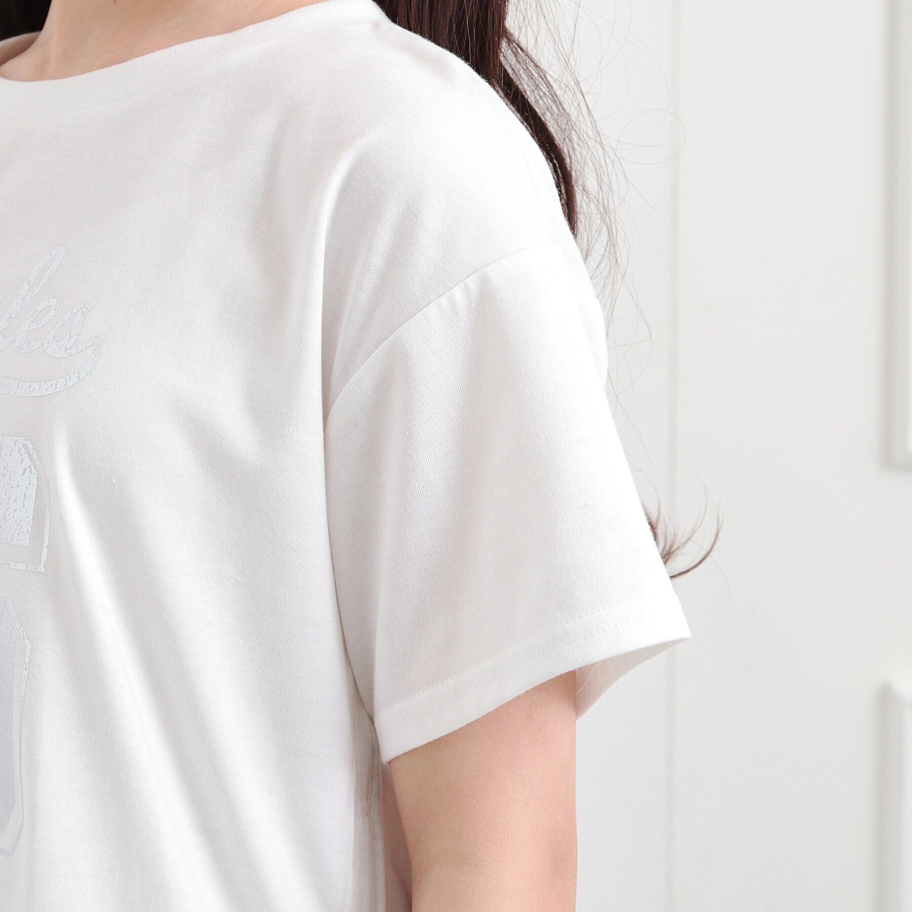 PINK-latte「サイドアジャスターナンバリングTシャツ」|Tシャツ・カットソー|