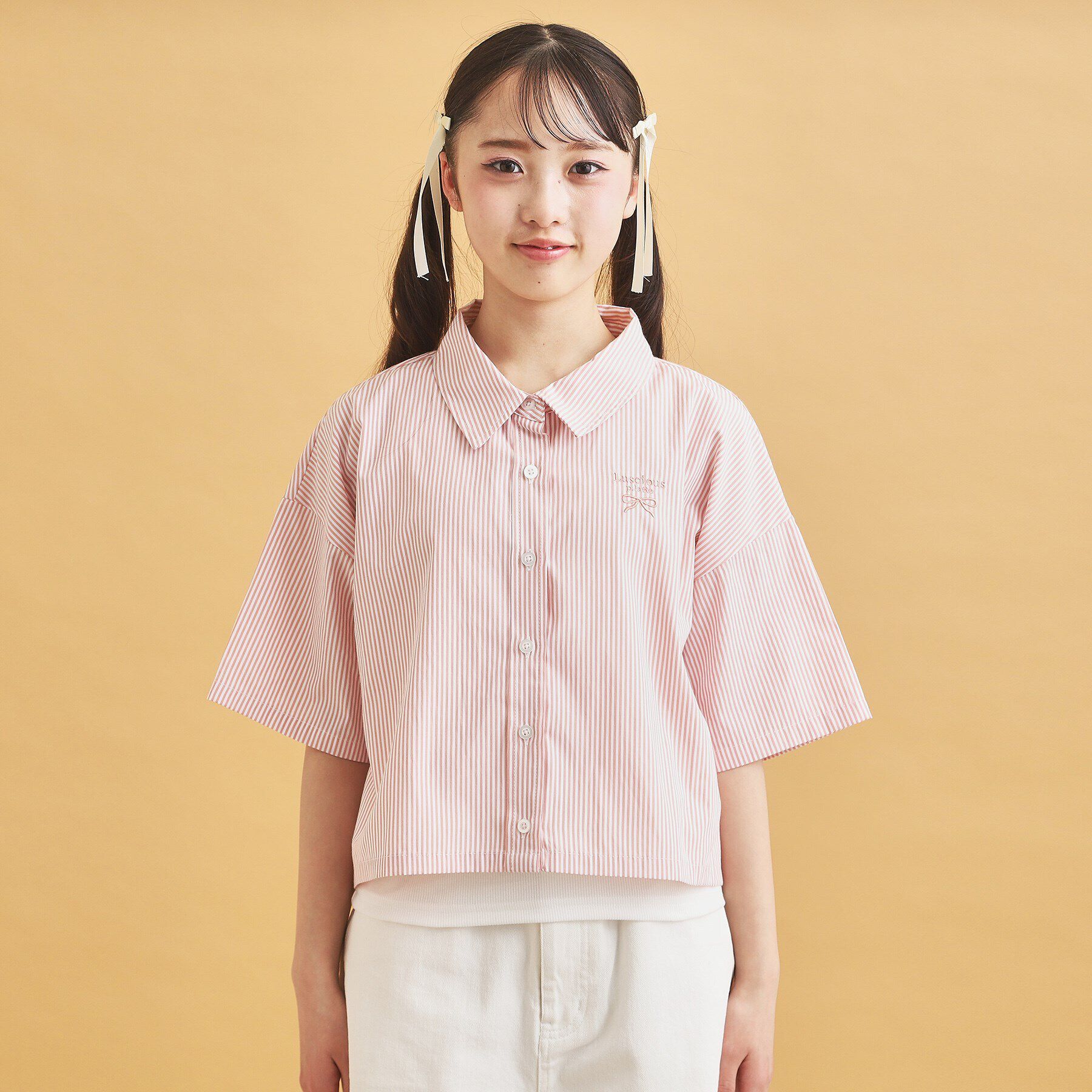PINK-latte「【セットアイテム】ストライプシャツ＋タンク」|その他|