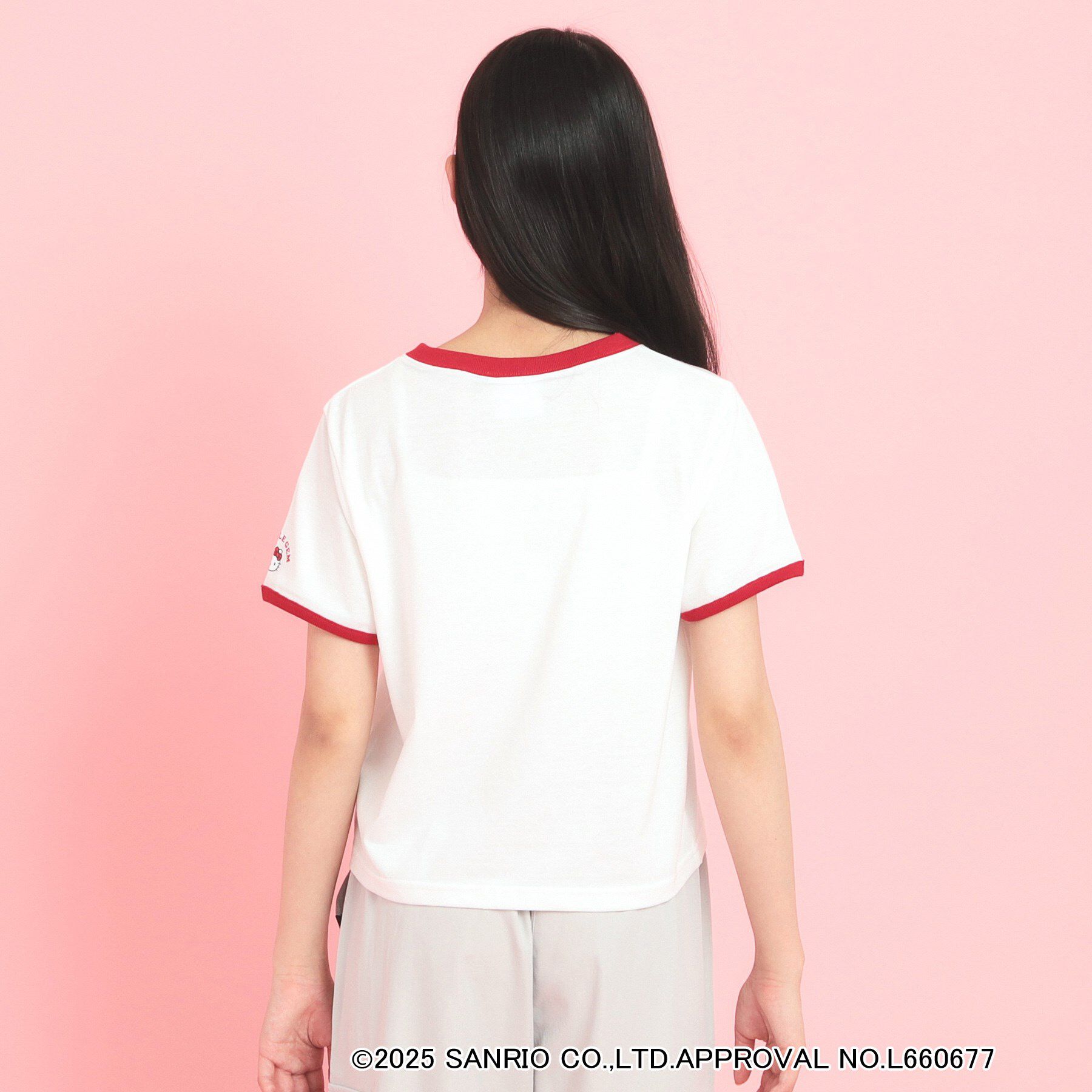 PINK-latte「【サンリオキャラクターズコラボ】リンガーTシャツ」|Tシャツ・カットソー|