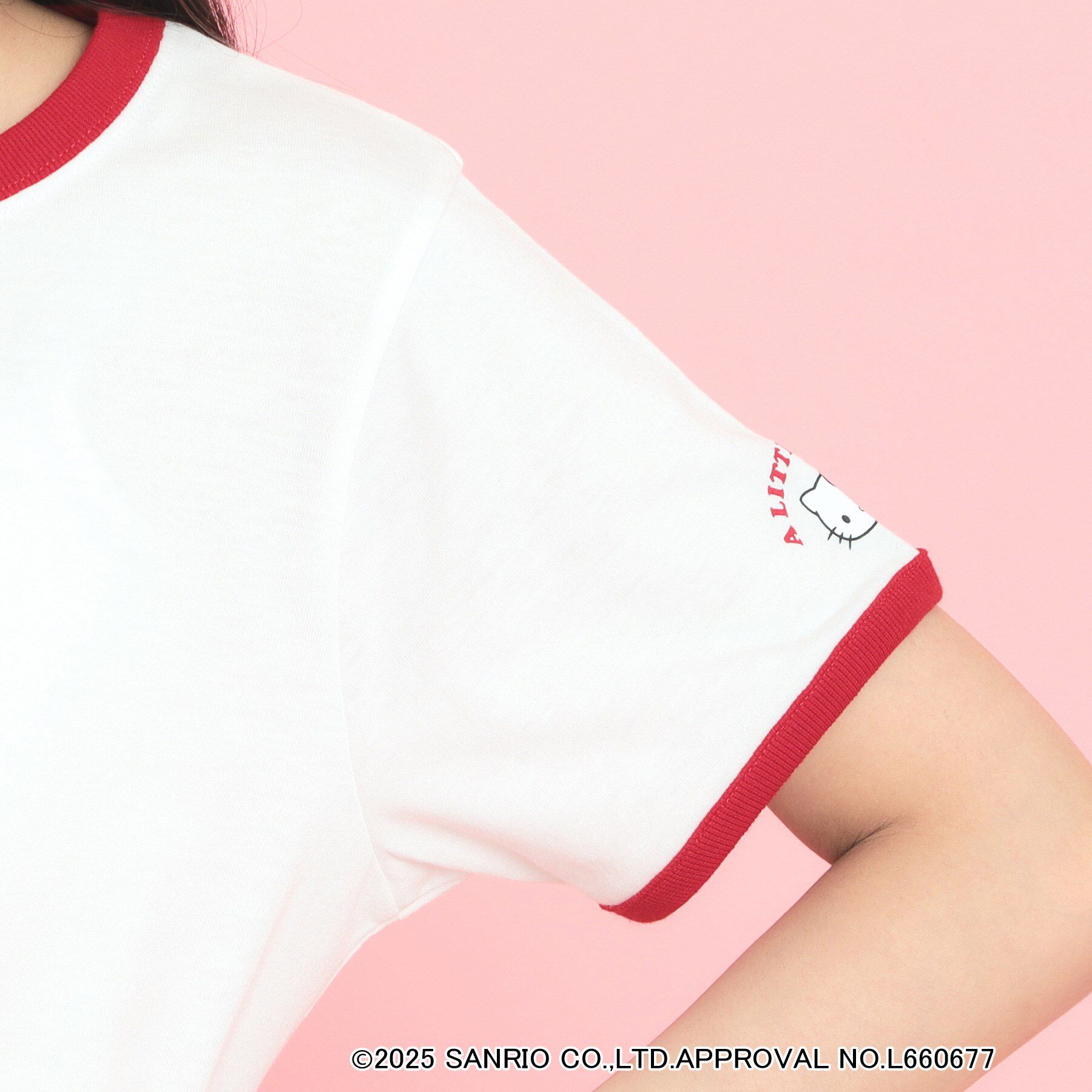 PINK-latte「【サンリオキャラクターズコラボ】リンガーTシャツ」|Tシャツ・カットソー|