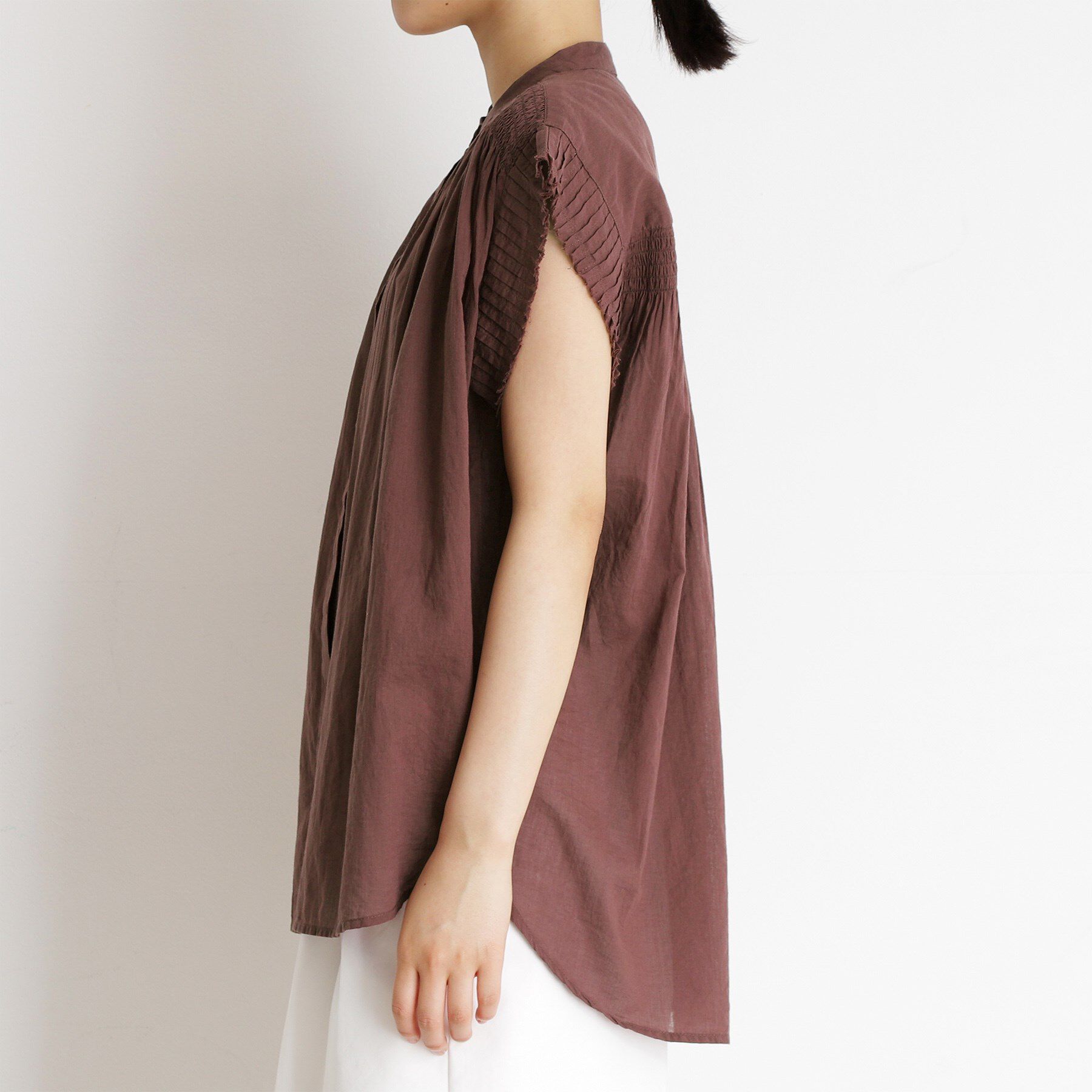 THE SHOP TK「シャーリングブラウス【洗える】」|シャツ・ブラウス|