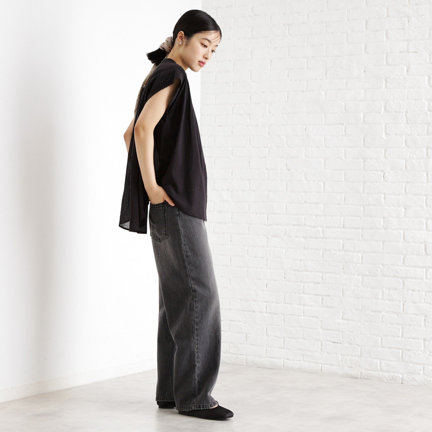 THE SHOP TK「シャーリングブラウス【洗える】」|シャツ・ブラウス|