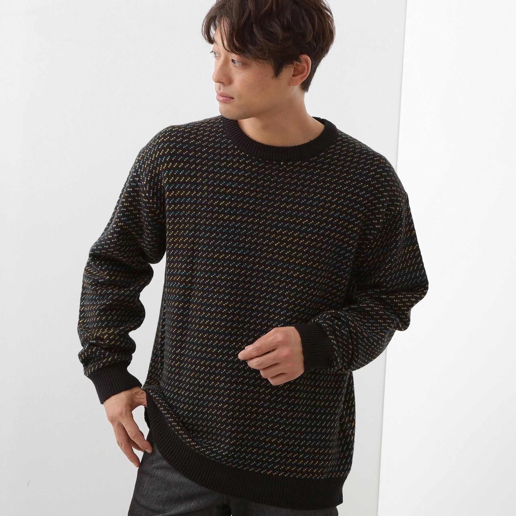 THE SHOP TK「バーズアイグラデーションニット 洗濯機OK／ユニセックスでおすすめ！」|ニット・セーター|