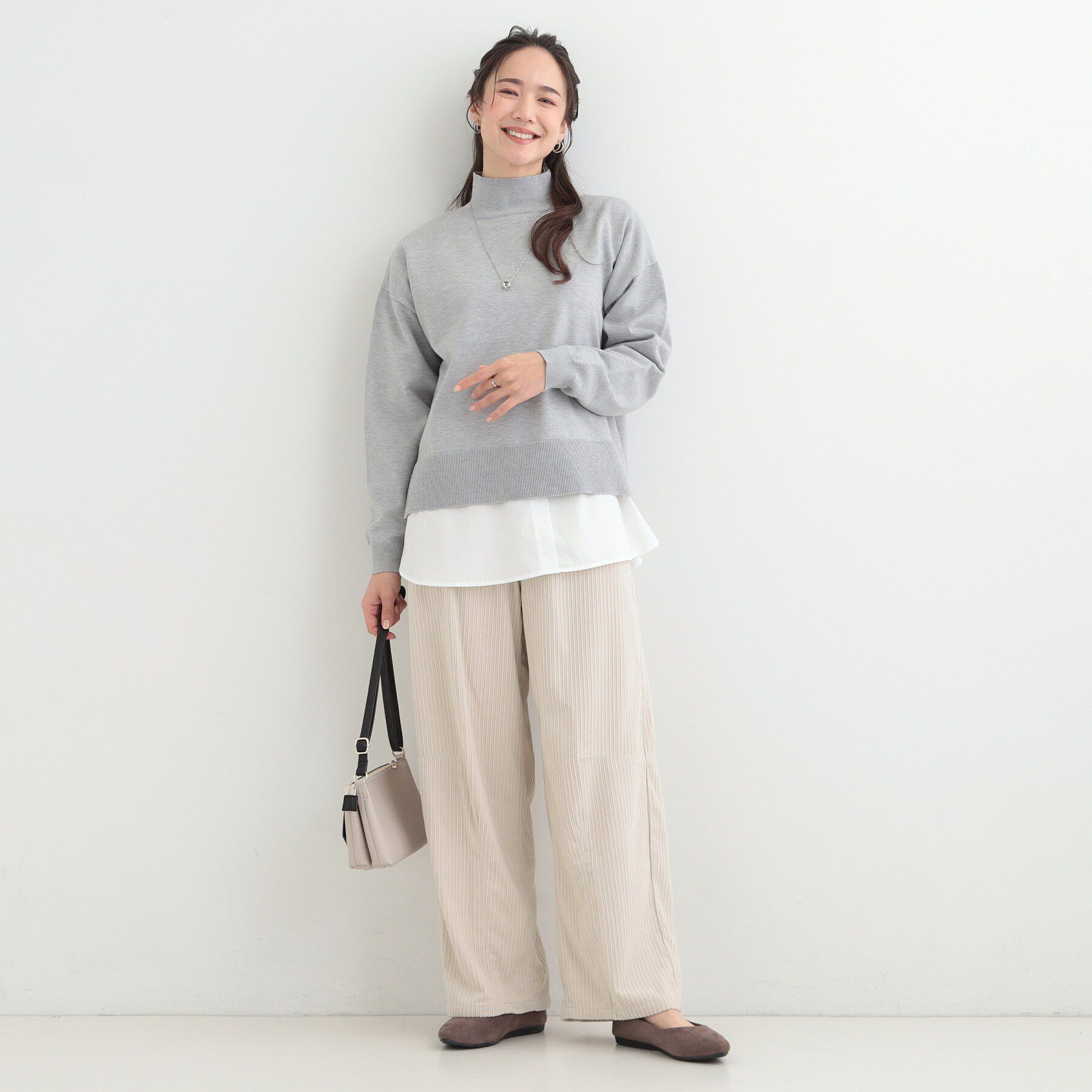 SHOO･LA･RUE「【S-LL】大人っぽく穿ける 股上深め コーデュロイカーブパンツ」|その他|