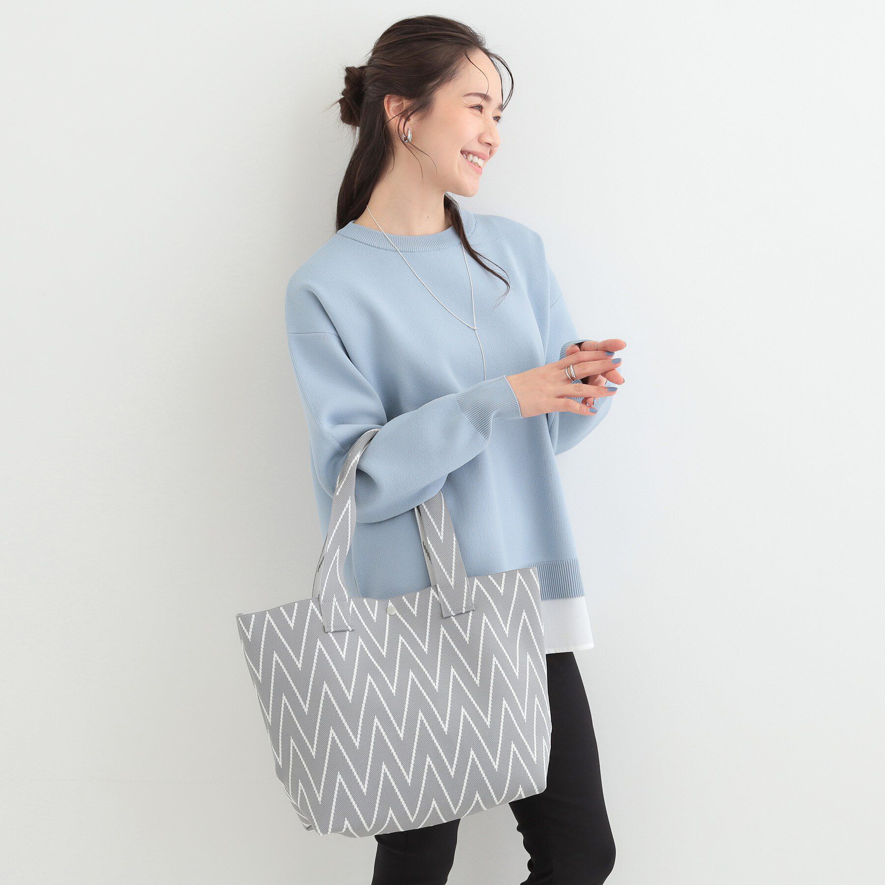 SHOO･LA･RUE「ニットトートバッグ」|トートバッグ|グレー(412)