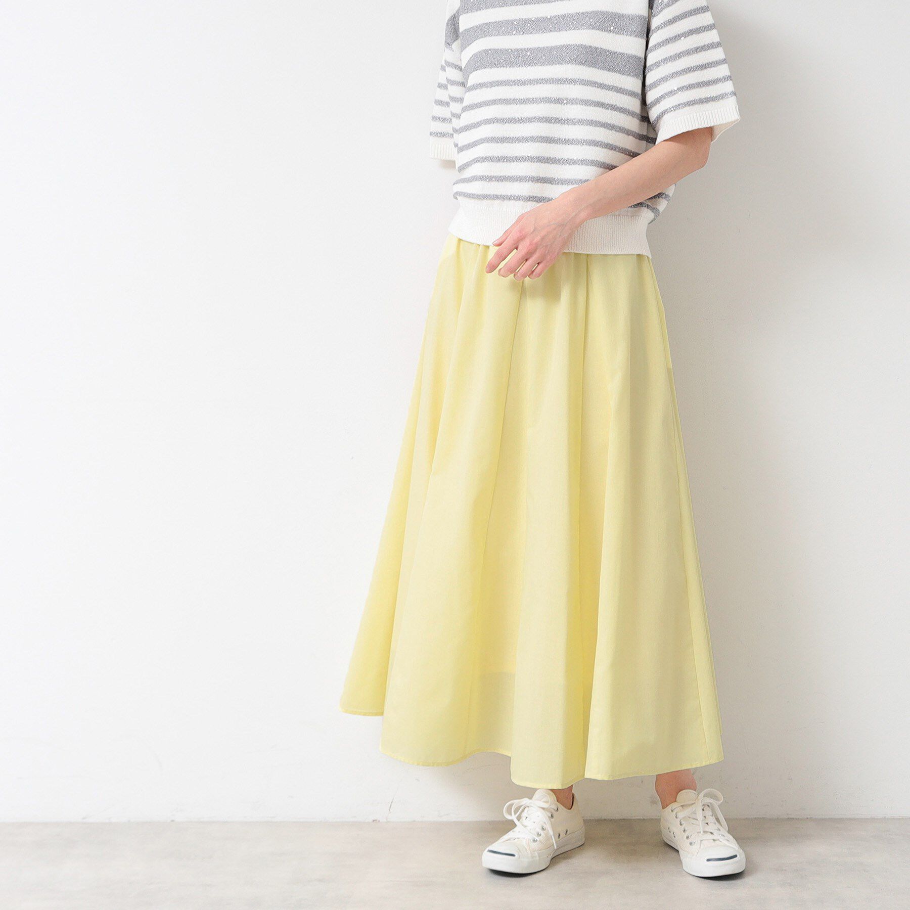 Dessin「【5色展開・ウエストゴム・洗える】エアリーフレアスカート（XS～L）」|スカート|
