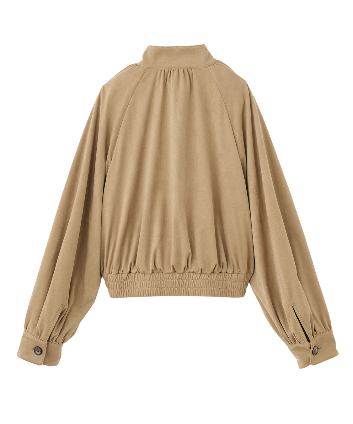 COCO DEAL「ギャザーボリュームスウェードブルゾン」|ブルゾン・スタジャン|