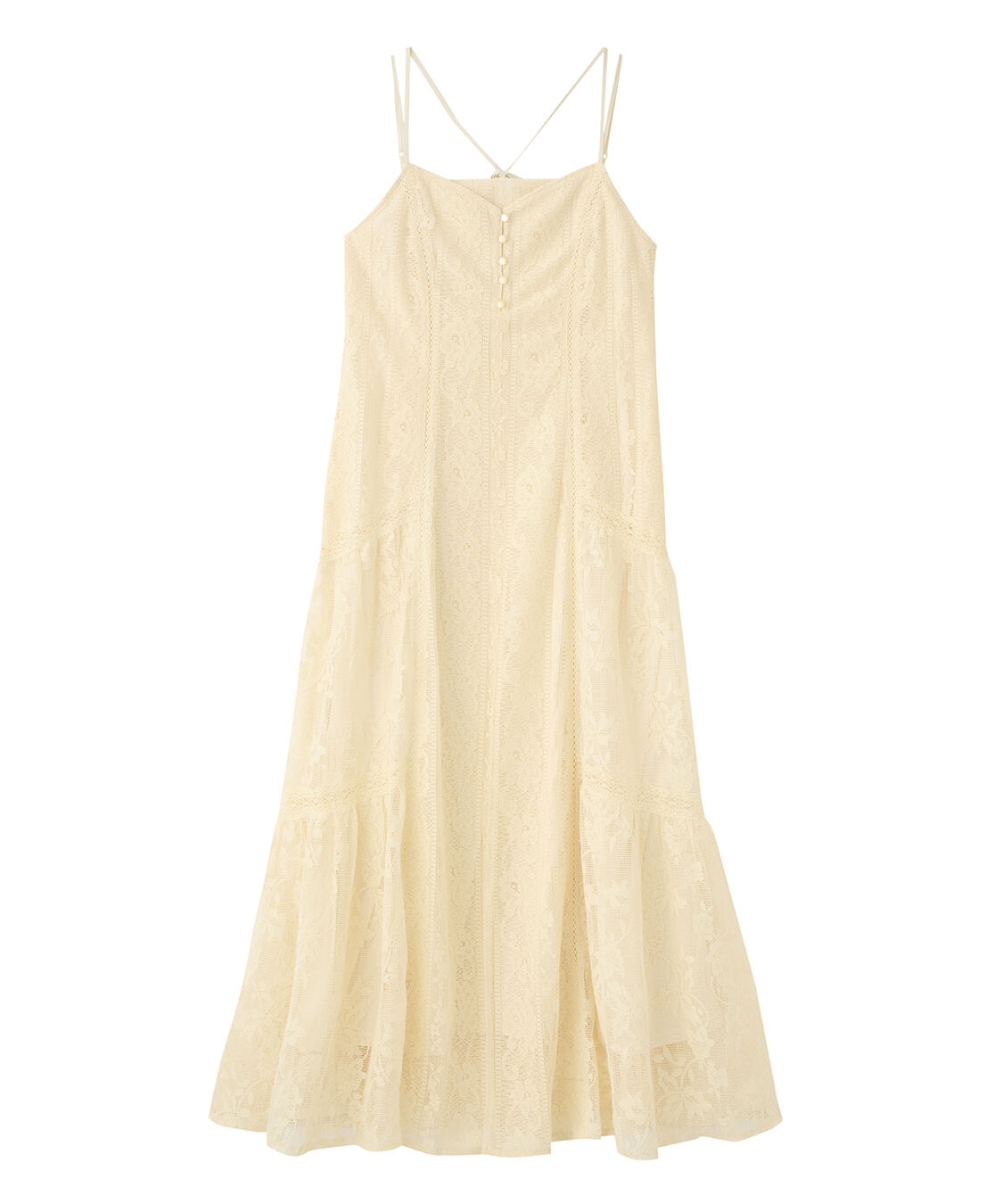 COCO DEAL「レースティアードキャミワンピース」|ワンピース|