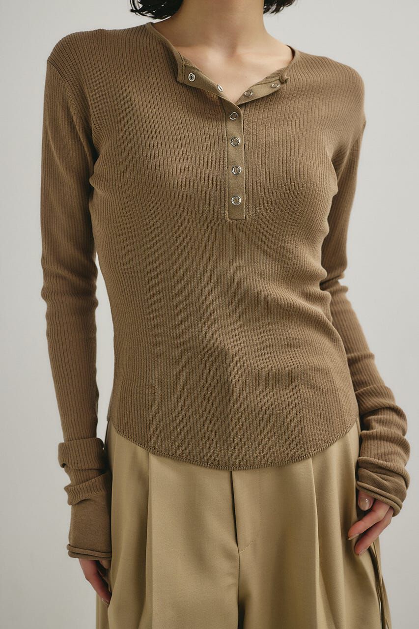 STYLEMIXER「ヘンリーネックシアーニット」|ニット・セーター|