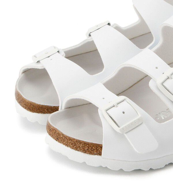 BIRKENSTOCK「【ビルケンシュトック】オスロ ハーフエクスクィジット/ホワイト ビルコフロー/サンダル レディース」|サンダル|
