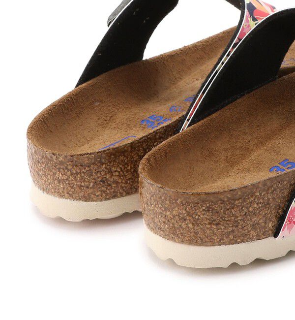 BIRKENSTOCK「【ビルケンシュトック】ギゼ ソフトフットベッド/スーパーナチュラルフラワーネイビー ビルコフロー」|サンダル|