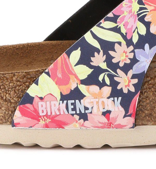 BIRKENSTOCK「【ビルケンシュトック】ギゼ ソフトフットベッド/スーパーナチュラルフラワーネイビー ビルコフロー」|サンダル|