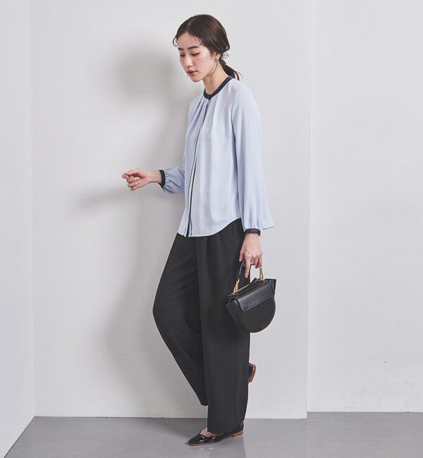 UNITED ARROWS「ポリエステル 2タック ワイドパンツ」|スラックス|