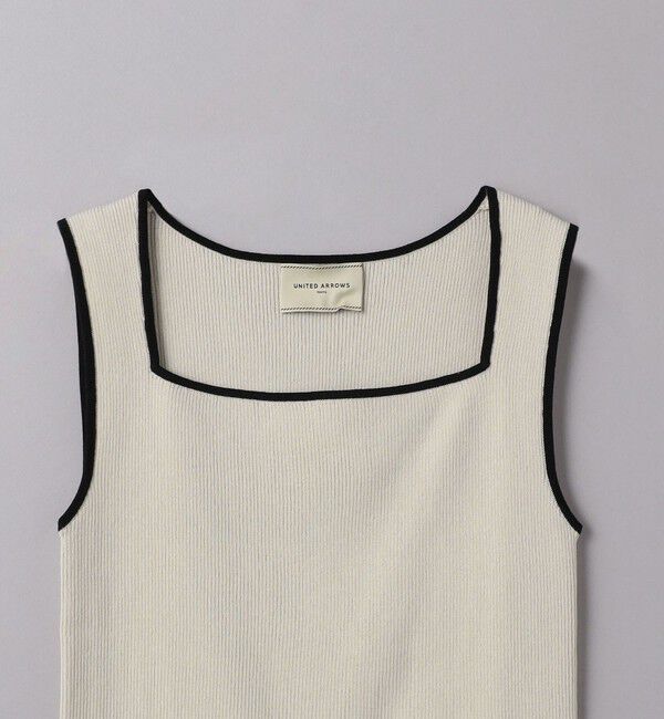 UNITED ARROWS「リブ スクエアネック ニットキャミソール」|ニット・セーター|