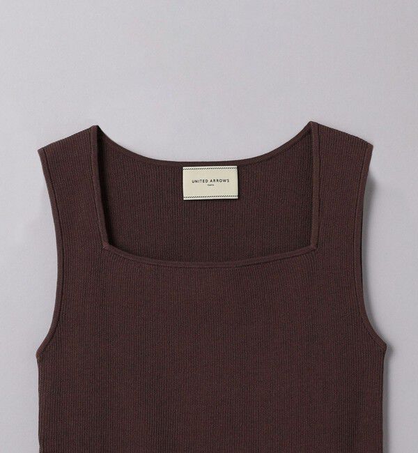 UNITED ARROWS「リブ スクエアネック ニットキャミソール」|ニット・セーター|