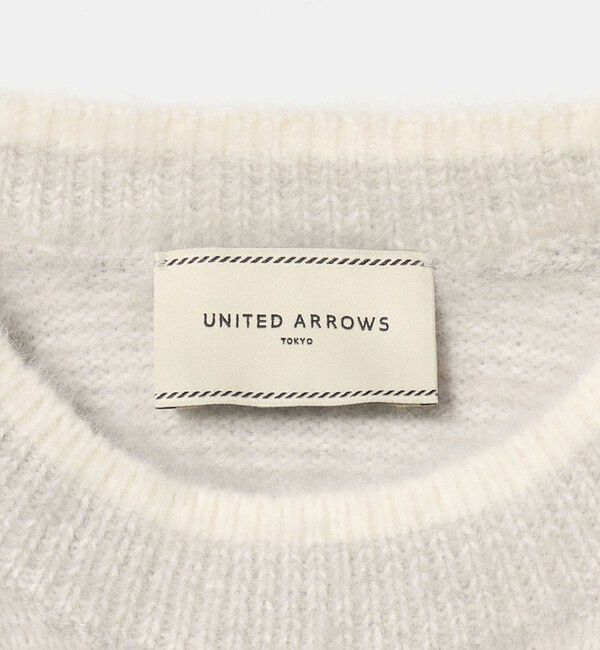 UNITED ARROWS「フォックスカシミヤ バイカラー クルーネックニット」|ニット・セーター|