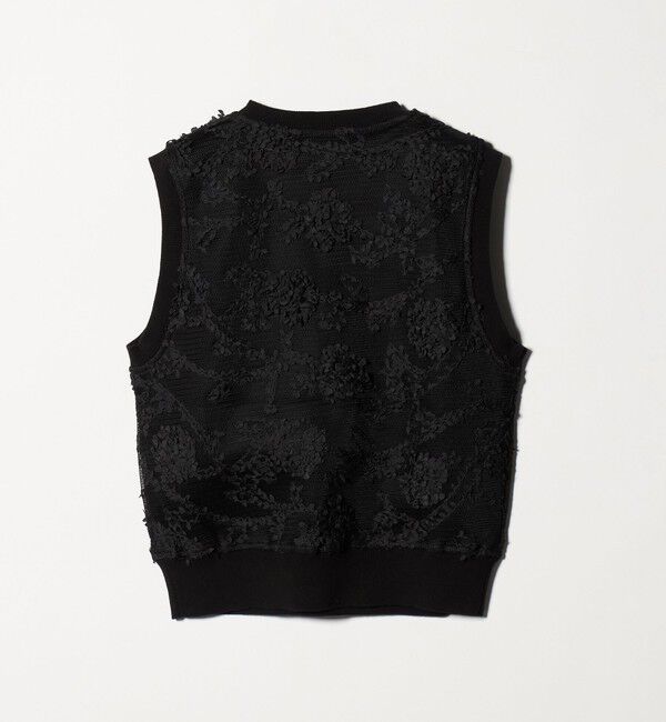 UNITED ARROWS「エンブロイダリーフラワー メッシュ ベスト」|ベスト・ジレ|