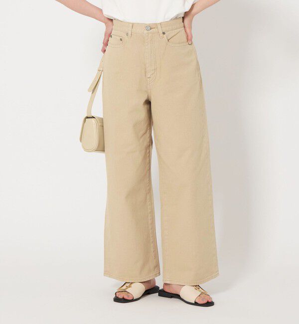 UNITED ARROWS green label relaxing「［size SHORT/TALLあり］ワイド デニム パンツ」|デニム|BEIGE