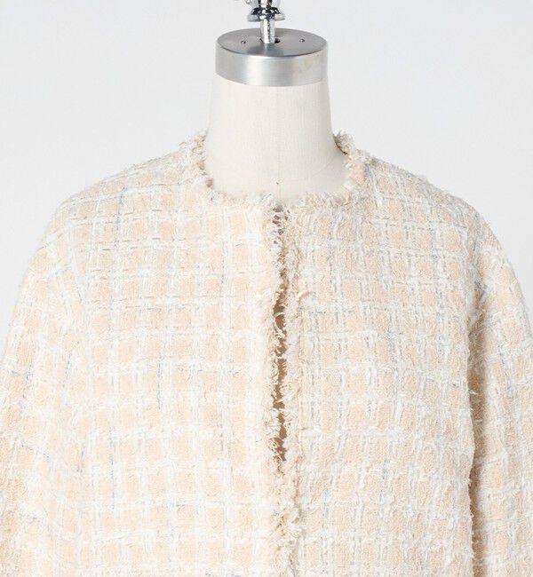 UNITED ARROWS green label relaxing「ファンシー ツイードライク ポケット ノーカラー ジャケット」|ノーカラージャケット|