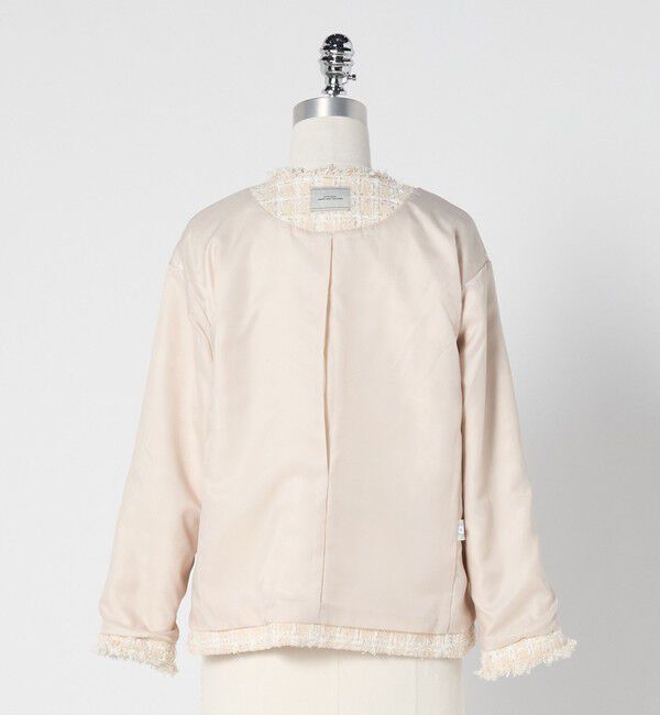 UNITED ARROWS green label relaxing「ファンシー ツイードライク ポケット ノーカラー ジャケット」|ノーカラージャケット|