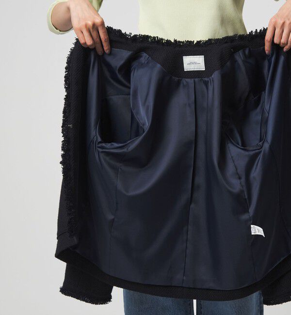 UNITED ARROWS green label relaxing「［size SHORTあり］ミックス ツイードライク ポケット ノーカラー ジャケット」|ノーカラージャケット|