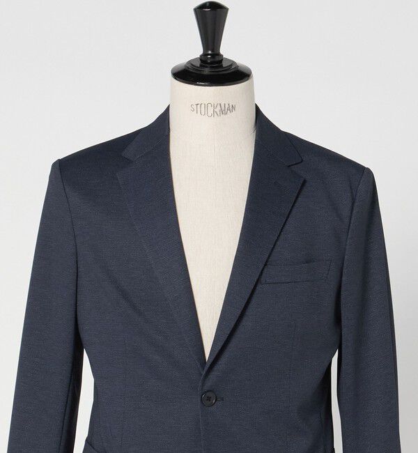 UNITED ARROWS green label relaxing「A+ プリントジャージ 2B スタンダード セットアップ ジャケット -ウォッシャブル・ストレッチ-」|テーラードジャケット|