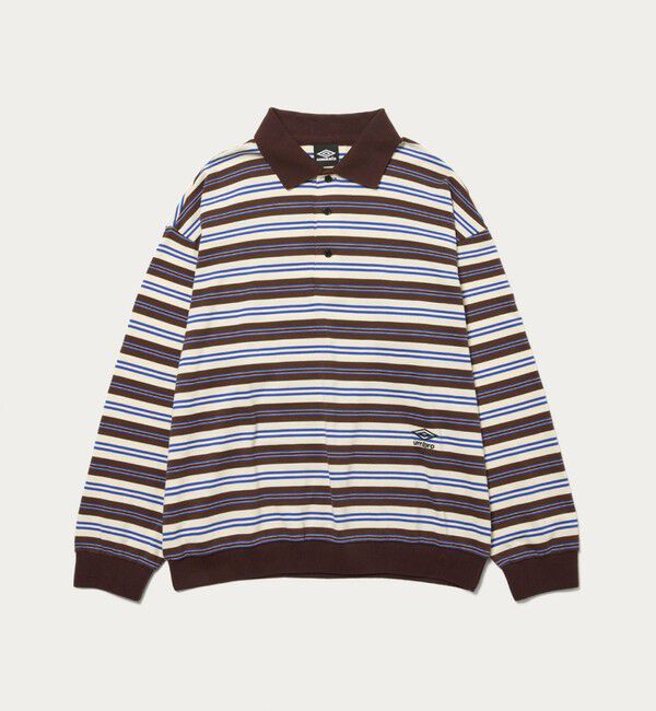 UNITED ARROWS green label relaxing「【別注】＜UMBRO＞ボーダー 長袖 ポロシャツ」|ポロシャツ|