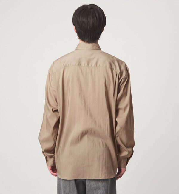 UNITED ARROWS green label relaxing「レーヨンナイロン ワッシャー ダブルパッチポケット レギュラーカラー シャツ」|シャツ・ブラウス|