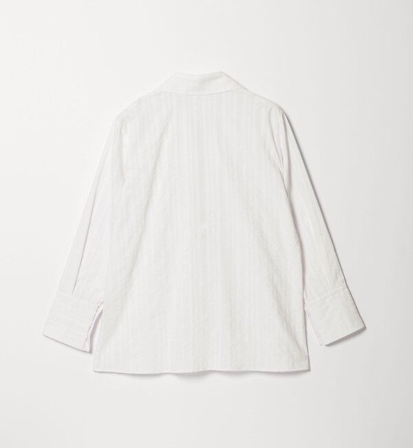 EMMEL REFINES「＜EMMEL REFINES＞EM C/ドビー ストライプ リボン シャツ」|シャツ・ブラウス|
