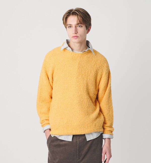 BEAUTY&YOUTH UNITED ARROWS「 ITLIAN プードル クルーネック ニット」|ニット・セーター|YELLOW