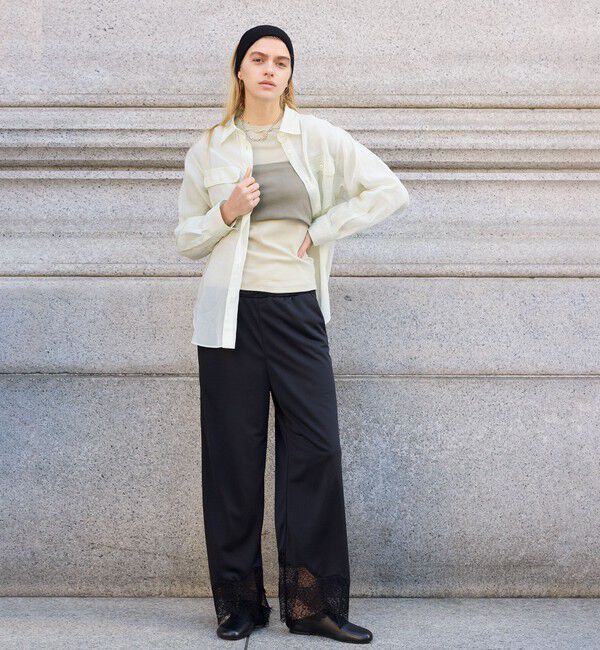 BEAUTY&YOUTH UNITED ARROWS「コットンポリウレタン ロングスリーブカットソー&バンドゥ」|Tシャツ・カットソー|