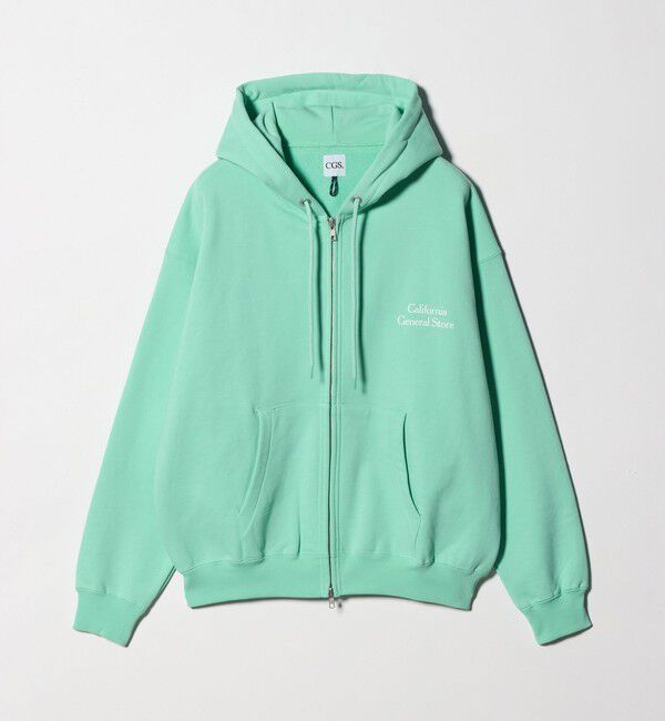California General Store「＜CGS.＞オーガニックコットン スウェット ジップ パーカー」|パーカー|LIME