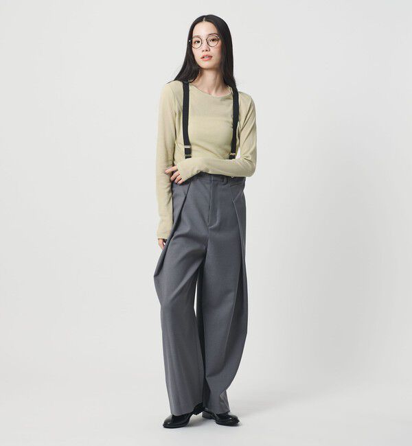 BEAUTY&YOUTH UNITED ARROWS「ハイツイストコットン シアークレープ ロングスリーブTシャツ」|Tシャツ・カットソー|