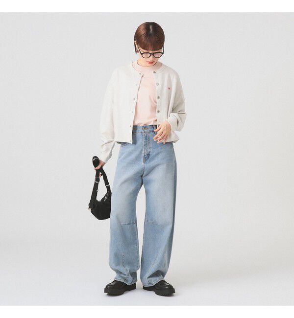 Ray BEAMS 「DANTON / ドット釦クルーネックカーディガン」|スウェット・ジャージ|