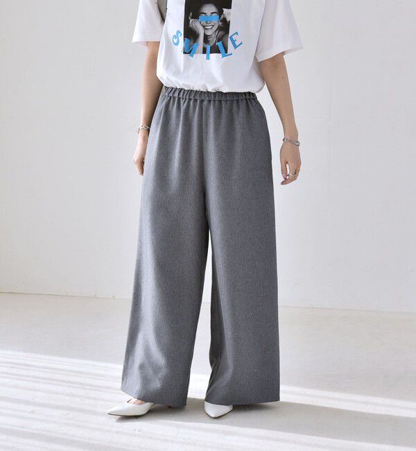 quaranciel「《予約》quaranciel:〈洗濯機可能〉ギャザー シャツ & イージー パンツ セットアップ」|その他|