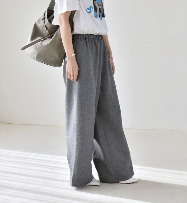 quaranciel「《予約》quaranciel:〈洗濯機可能〉ギャザー シャツ & イージー パンツ セットアップ」|その他|