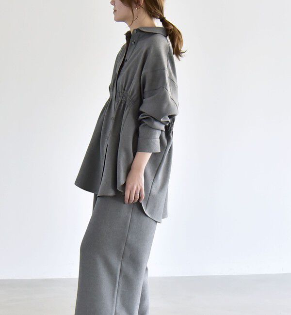 quaranciel「《予約》quaranciel:〈洗濯機可能〉ギャザー シャツ & イージー パンツ セットアップ」|その他|