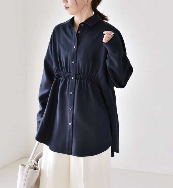 quaranciel「《予約》quaranciel:〈洗濯機可能〉ギャザー シャツ & イージー パンツ セットアップ」|その他|