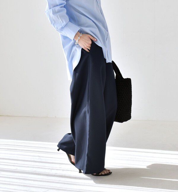 quaranciel「《予約》quaranciel:〈洗濯機可能〉ギャザー シャツ & イージー パンツ セットアップ」|その他|