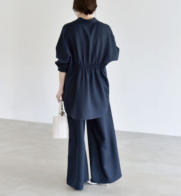 quaranciel「《予約》quaranciel:〈洗濯機可能〉ギャザー シャツ & イージー パンツ セットアップ」|その他|