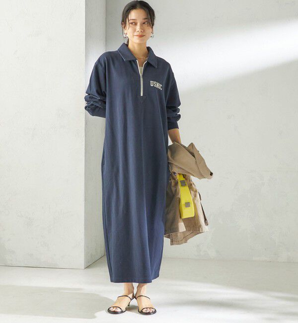 SHIPS for women「《予約》NINE CASE:〈洗濯機可能〉裏毛 スウェット ワンピース」|ワンピース|