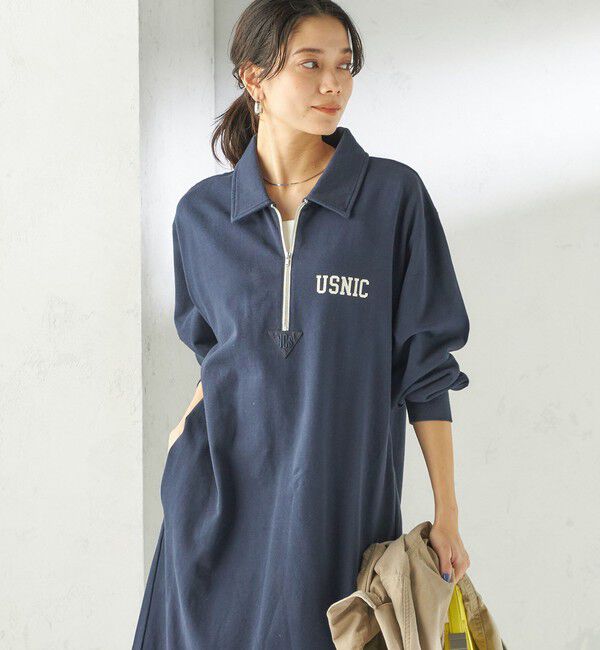 SHIPS for women「《予約》NINE CASE:〈洗濯機可能〉裏毛 スウェット ワンピース」|ワンピース|