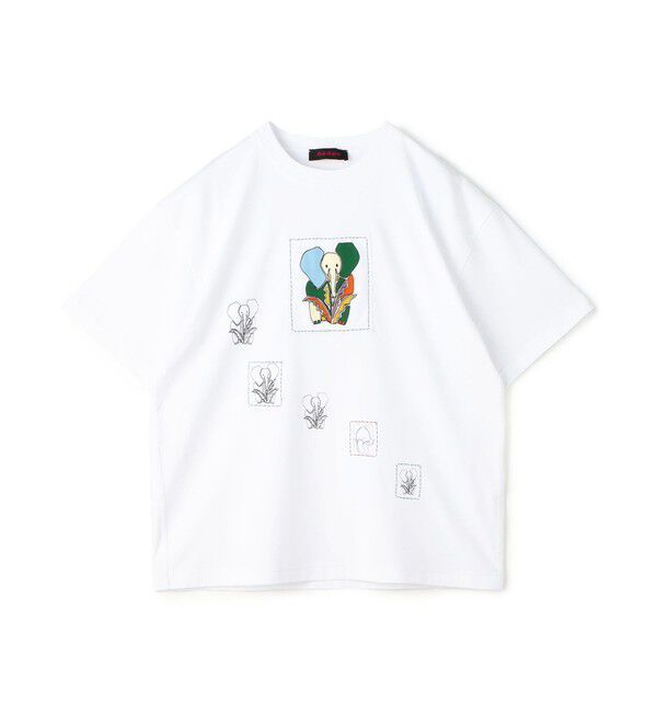 CABaN「CABaN ドライスビンコットン ELEPHANTマーチエンブロイダリーTシャツ」|Tシャツ・カットソー|12 ホワイト系