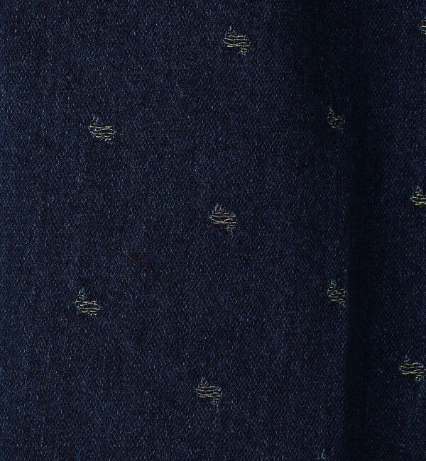 MACPHEE「デニムスパークジャカード タックストレートパンツ」|デニム|