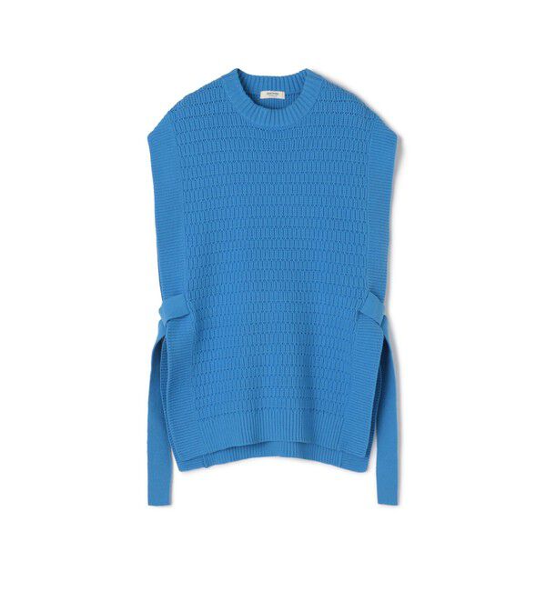 MACPHEE「ハイブリッドコットン クルーネックベスト」|ベスト・ジレ|63 ライトブルー